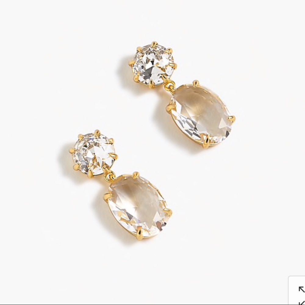 NWT jcrew oval shaped stone drop earrings